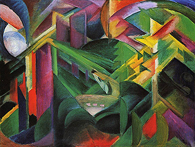 Deer in a Monastery Garden Franz Marc